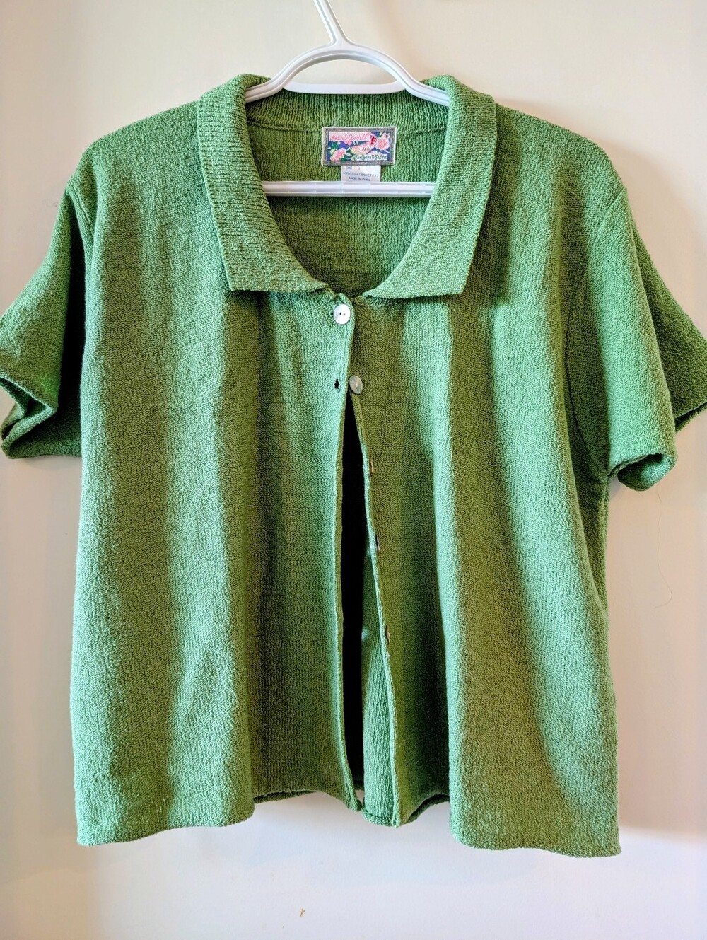 April Cornell Sleeveless Green Button-Front Maxi Dress - Picture 4 of 4